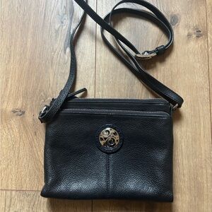 BRIGHTON BLACK LONDON GROOVE SELENA SUPERFRONT WALLET CROSSBODY ORGANIZ